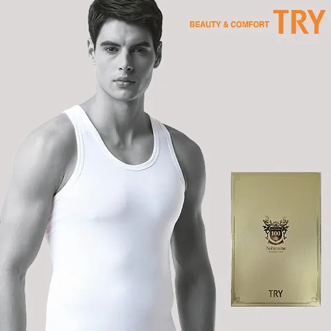 트라이 남성 수피마 100수 순면 민소매 조끼 메리야스 런닝, 100