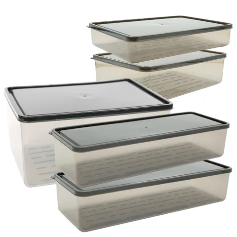 비트리 부드럽게 휘어지는 냉동실정리용기 1.5L + 2.1L x 2p + 2.3L + 3.8L, 1세트