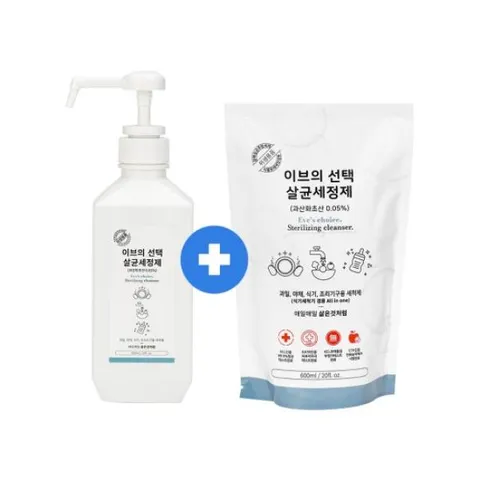 이브의선택 살 균 주방세제 600ml 본품1개+리필1개