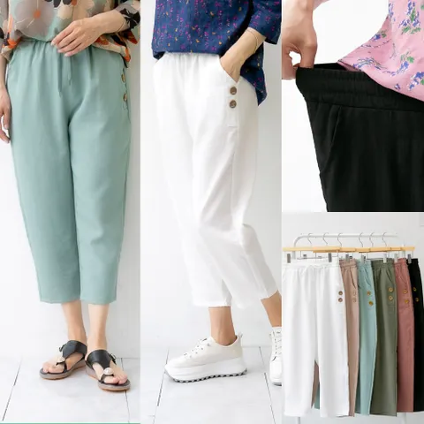 마미소 주머니단추마바지 긴바지 9부 엄마옷 할머니옷 빅사이즈 4060 마담 중년여성 옷, XXL, P315-110 화...