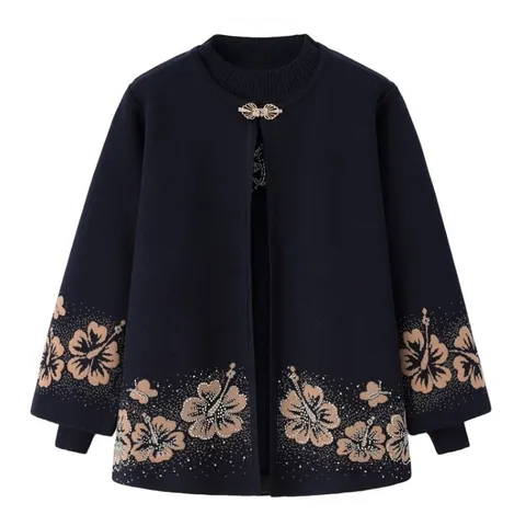 Ogfaour 70대 80대 할머니옷 봄 가을 자켓 엄마옷 봄잠바 코트 봄옷 세트