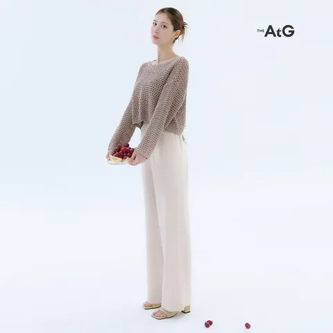 더엣지 [엣지쇼픽] 24S/S 린넨혼방 와이드 팬츠 3종, 55, 단일상품