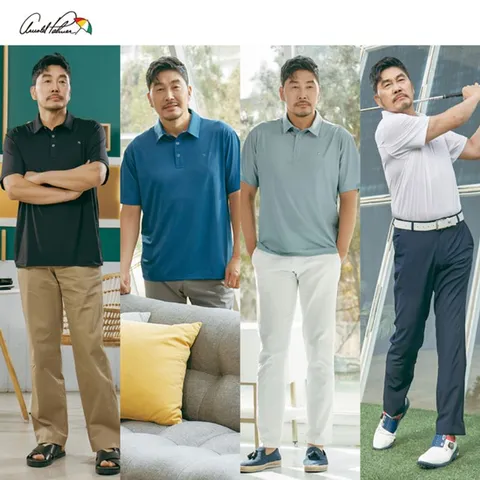 아놀드파마 남성 반팔 기능성 티셔츠 4종세트, 4종세트_AMT2S..., 110