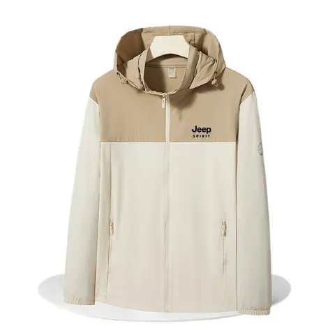 JEEP SPIRIT 지프 스피릿 여름 남성 쿨 경량 재킷 스판캐주얼 코트 JP6685+양말 증정, 카키, XL
