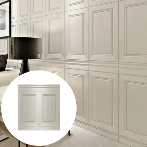 폼블럭 웨인스코팅 접착식 아트월 몰딩시트지 단열벽지, 70 X 77 cm, 1개