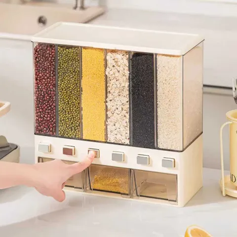 쌀통10KG 10kg 진공 15kg 보관통 무선진공쌀통 쌀통, 5칸, 1개