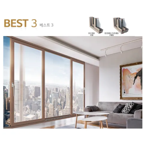 창호샤시 2W창 단창 3000mm X 2200mm LG하우시스 LX 하우시스 지인, 1개