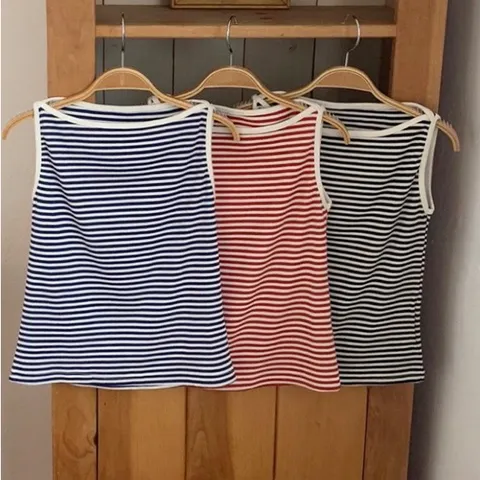 가녀린느낌 코튼 베이직 단가라 끈나시 티셔츠, Black, Black