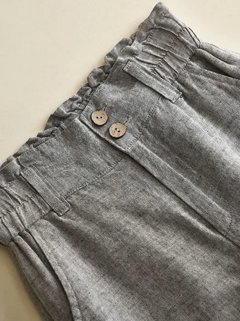 KC-725 이지한 린넨 와이드 팬츠, L-(57~65 K..., 그레이