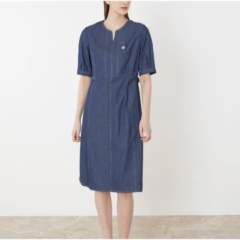 올리비아로렌 데님 원피스 VOCOA3M4266, 블루, 105