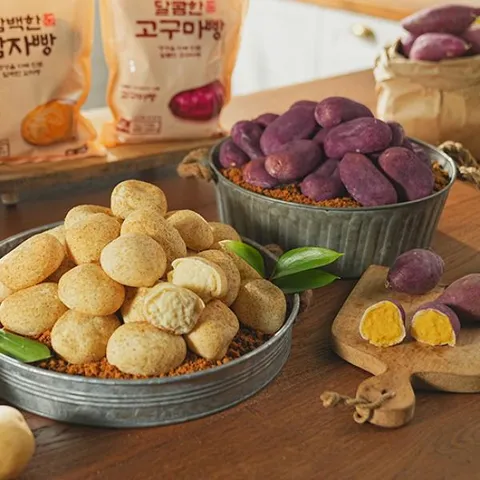 감자빵고구마빵 담백한 감자빵 20개 + 달콤한 고구마빵, 1개