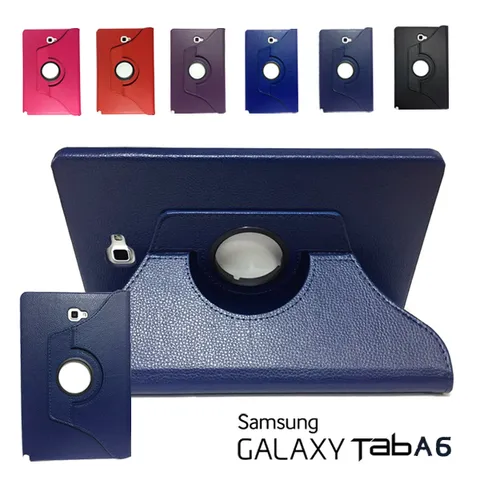 삼성 갤럭시 탭A6 10.1 SM-T580 SM-T585 고급 가죽 회전형 케이스, 곤색, 삼성 갤럭시 탭A6...