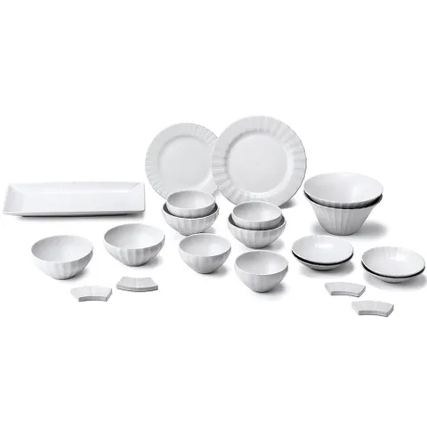 광주요 국산 백합 4인 그릇 세트