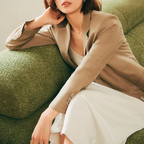 셀렙샵 여성 프렌치 린넨100 자켓 WXJK3S01, 066, BR