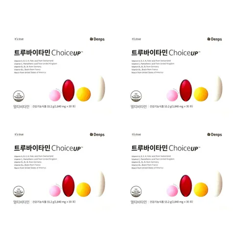 덴프스 트루바이타민 초이스업 4박스(4개월), 55.2g, 4개