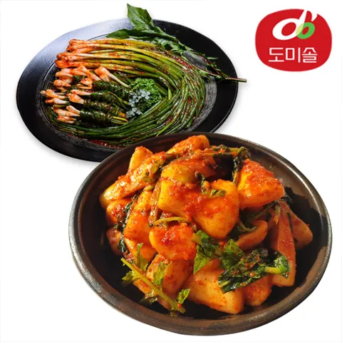 [도미솔] 박미희 총각김치 2kg+파김치 1kg, 3kg, 1박스