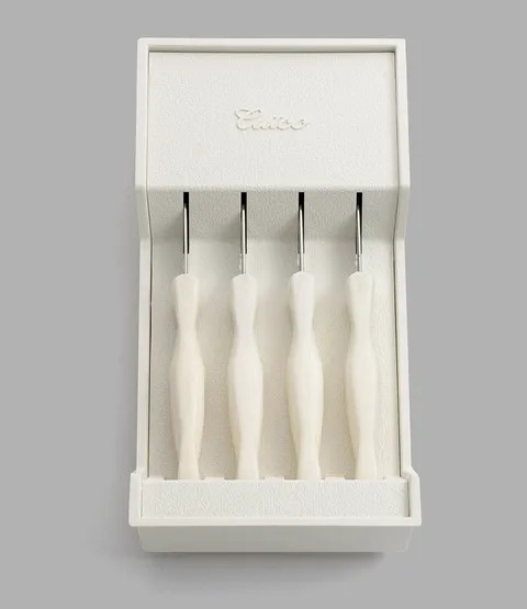 컷코 브런치 화이트 커트러리 세트 4P 관부가세포함, 블랙