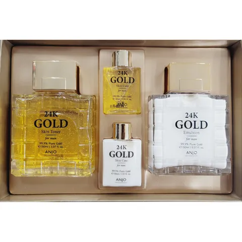 앙쥬 24k 스킨케어 2종세트 남성용 ANJO 24K GOLD Skin Care for man 미백 주름개선 이중기능성, 1개