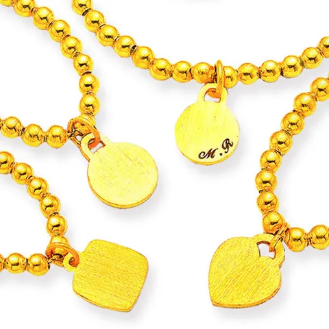 클래스에스순금24K 진주볼 하트 구슬 금목걸이 26.25g, 1.원진주볼, 43cm