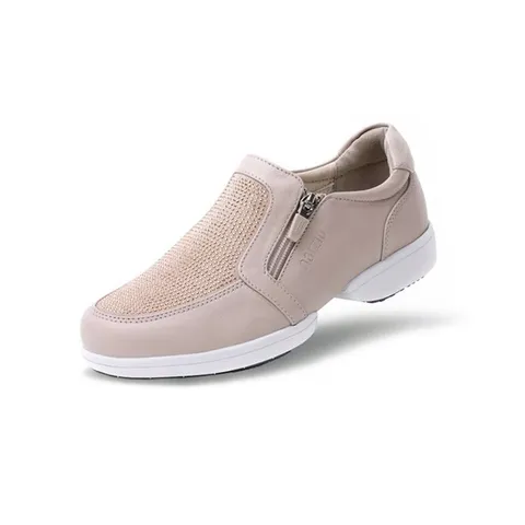 [나르지오 워킹화] 은하수 골드 여성 숙녀화 분리형바닥 기능성신발 무릎이 편한신발 가벼운신발, 230, 골드