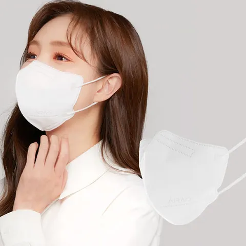 (당일배송)에어에이드 귀편하고 숨쉬기 편한 일회용 새부리형 컬러 마스크 국내생산 50매 베이지 핑크 퍼플