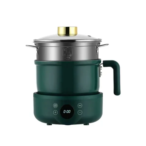 전골 오연수 멀티 쿠커 찜기 무선 휴대용 가정용, 손잡이 스타일 (베이스+1.8L냄비 + 찜망), 1개