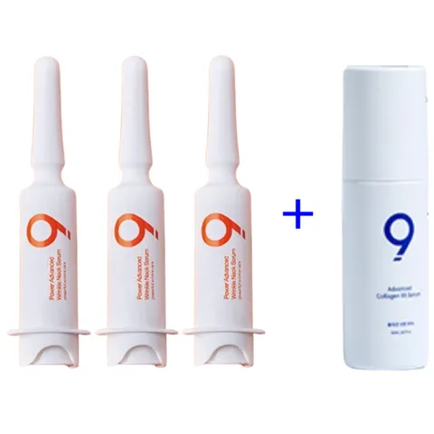 나인테일즈 파워어드벤스드 링클 넥 주름 탄력 세럼 6ml x 3개 + 바르는 콜라겐 85% 세럼, 3개