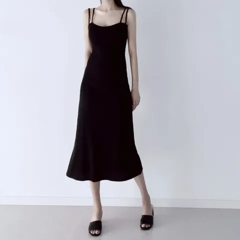 나날샵 ) 두줄 끈 원피스 뷔스티에원피스 뷔스티에 끈원피스 끈나시원피스 두줄끈나시 끈나시 민소매원피스 나시원피스 나시 민소매 빅사이즈원피스 롱원피스 여름원피스 A원피스 하객원피스