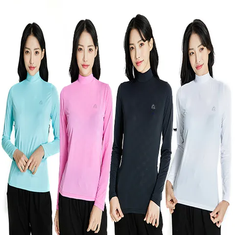 여성골프쿨이너웨어 기능성쿨티셔츠 냉감티셔츠 여성긴팔쿨티셔츠