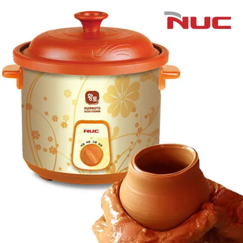 엔유씨3052 황토 세라믹용기 슬로우쿠커 3.5L 대용량, 본상품선택, 본상품선택