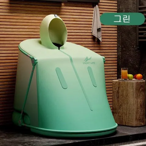JENMV 사우나 찜질방 가정용 찜질기 사우나 한증막 1인 홈 사우나 실내 사우나 사우나텐트 실가정용 내 전신 반신욕기, 그린