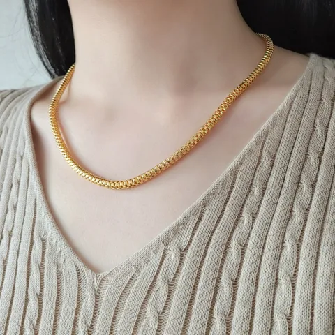 24k 순금 5돈 벌집 사슬 체인 여자 명품 목걸이 줄 디자인 18.75g, 18.75g(5D)..., 49cm