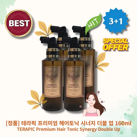 I정품IIGood/choiceI IHITI IPremiumI//IHairI//ITonicI 테라픽 프리미엄 헤어토닉 시너지 더블업 I모|발/케|어I I두|피|열/감|소I, 160ml, 4개