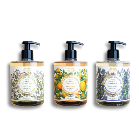 빠니에데썽스 프랑스 마르세유 리퀴드 솝 500ml x 3 다용도 액상 비누 페이스 바디 핸드 주방, 500ml, 3개입