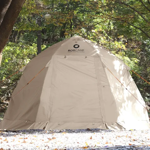 로티캠프 육각 그늘막 돔 원터치 텐트 전용 방수 플라이 커버, 탄(육각텐트 방한커...