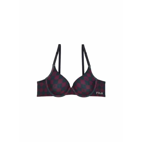 휠라 언더웨어 아웃핏 아가일 패턴 브라 FI4BAE6450F PLM, 85A, PLUM/85A