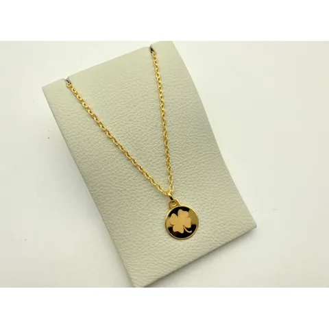 PURE GOLD 24K 순금 3돈 네잎클로버 코인 여성 목걸이(18K 연결고리 장식), 옐로골드