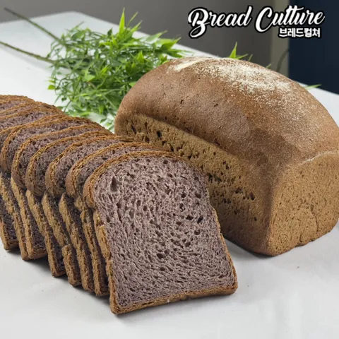 [브레드컬쳐] 보리흑미빵 (국내산보리 60%.국내산흑미30% 국내산쌀10% ), 650g, 1개