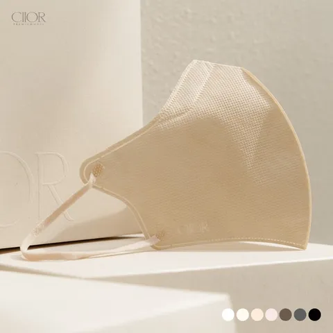 CIIOR 씨오르 브이핏 S 소형사이즈 컬러 새부리형 연예인 귀안아픈 숨쉬기편한 마스크, 누드베이지, 25매입, 1개