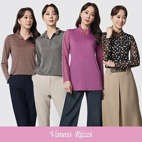 [바네사리찌]24SS 프린트 블라우스 4종, 88, 단일상품