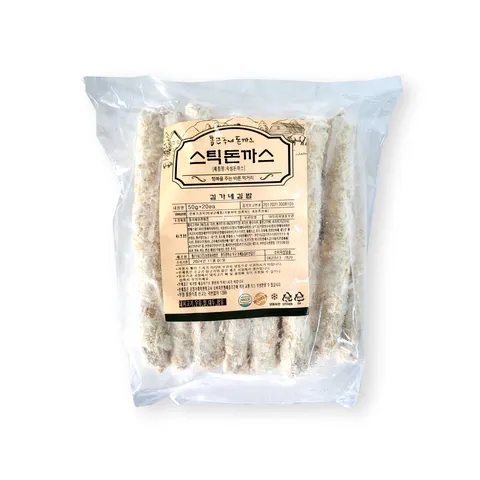 [당일출고] 톰슨 국내산 스틱돈까스 50g 냉동 업소용 깁밥돈까스, 50g, 20개