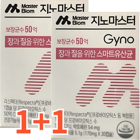 마스터바이옴 지노 마스터 리스펙타 질 유산균 여성 프로바이오틱스 장 건강, 30정, 1개