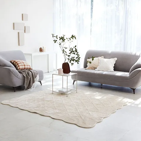 [한스데코] 소프트 워싱 극세사 카페트 대형, 색상:그레이