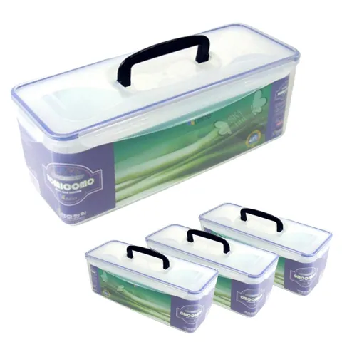 [3+1] 핸들 야채보관 밀폐용기 4.15L 파통, 1세트, 4개