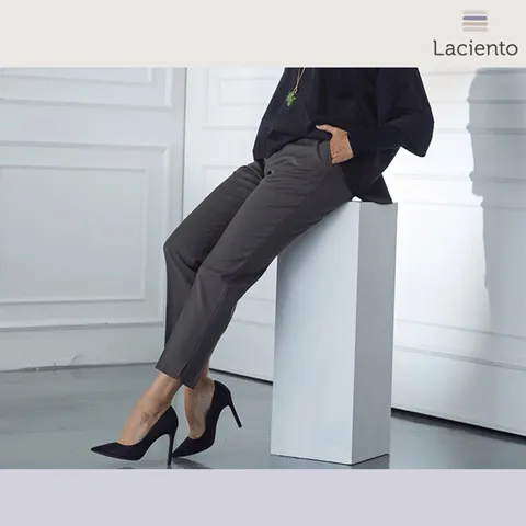 [런칭가 79000원] 라씨엔토 울 본딩 팬츠, 바이올렛/55