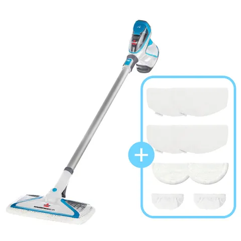 비쎌 슬림스팀 BA-BS2233S 청소기 PLUS 패키지_2 (정품 8P 걸레 구성), 화이트블루+8P