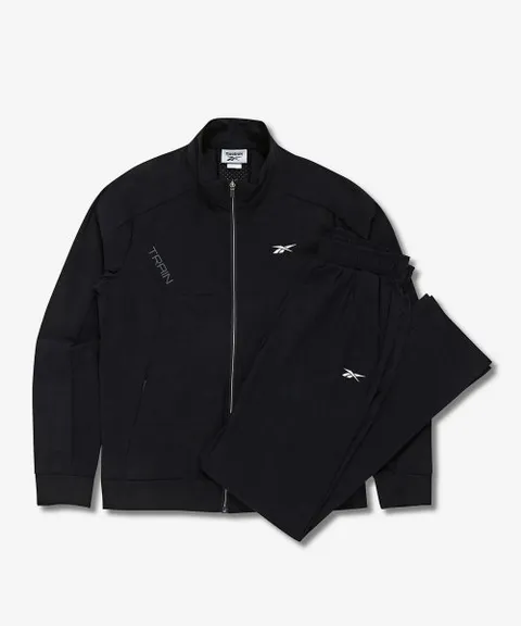 (국내매장판) 리복 HS 남녀공용 트레이닝복 세트 트랙수트 세트 블랙 IC6916 RESR2E005BK, 00L