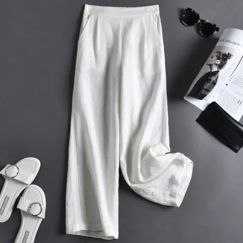 화이트통바지 여성 여름마바지 밴딩, 레드 / FREE ...