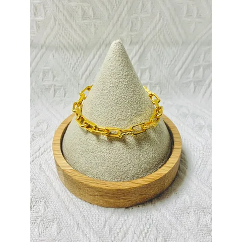 24k 순금 볼드 클립 팔찌 10돈 37.5g, 15.5cm+여유