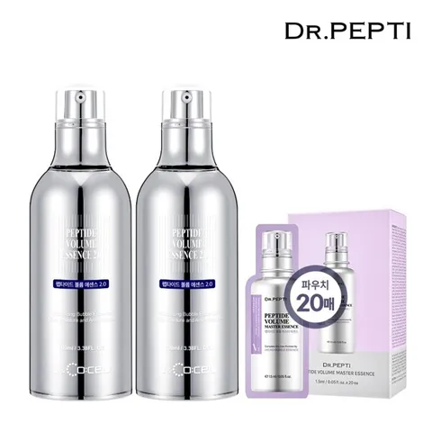닥터펩티 펩타이드 볼륨에센스 2.0 100mlx2개+마스터에센스 파우치 20매